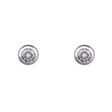 Silver Crystal Studs