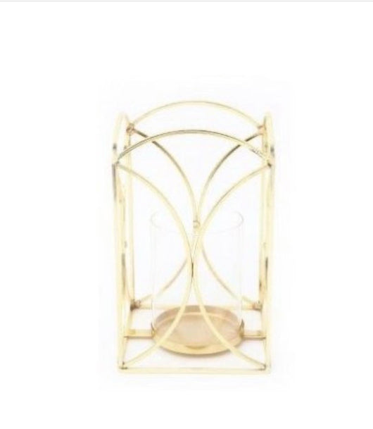 Small Gold Metal Candle Lantern