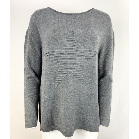 Dark Grey Star Jumper From The Made In Italy Collection
