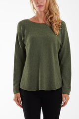 khaki Tound Neck Jumper