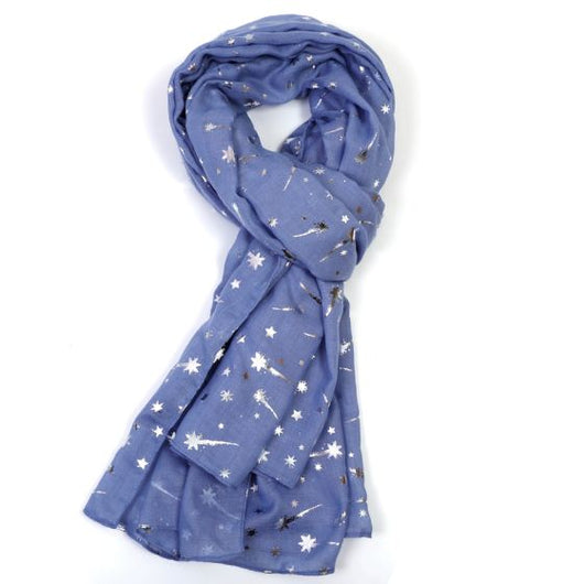 Denim Foil Shooting Star Scarf