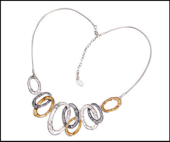 Silver and gold Statement Necklace