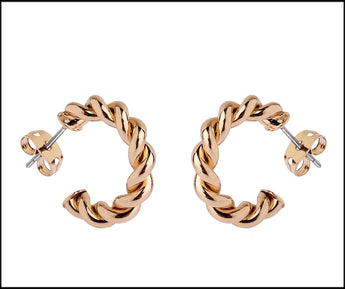 Gold Twist hoops