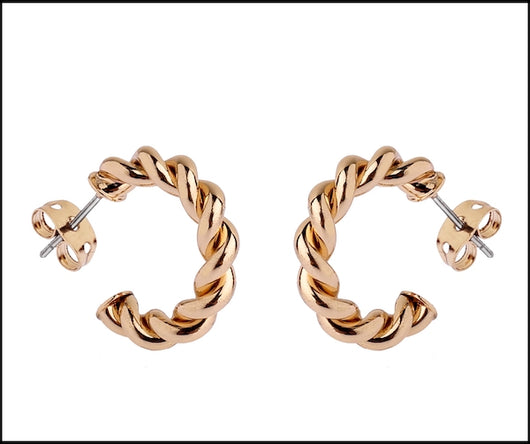 Gold Twist hoops