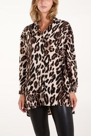 LEOPARD PRINT LONG SLEEVE SHIRT