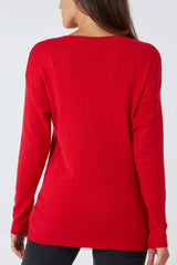 Ribbed Red Star Jumper