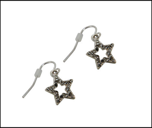 Crystal Star Drop Earrings