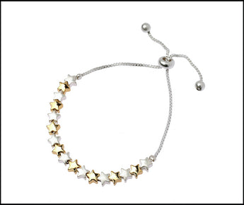 Silver & Gold Star Bracelet