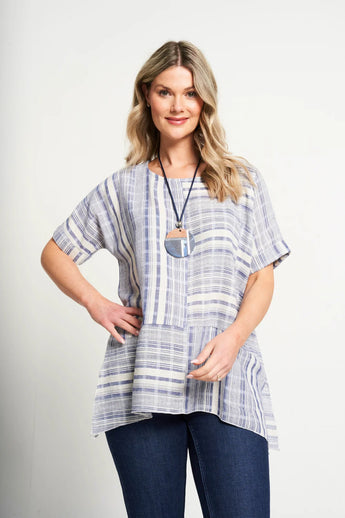 Saloos Panelled Cotton Top