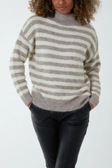Striped Jumper with embellished buttons