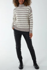 Striped Jumper with embellished buttons