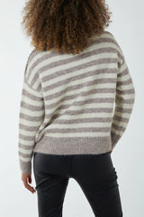 Striped Jumper with embellished buttons