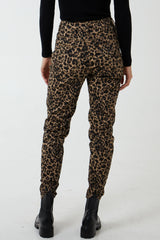 Slim Fit Cheetah Print Jeans
