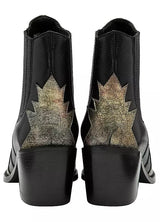 Black Galmoy Leather western Boots