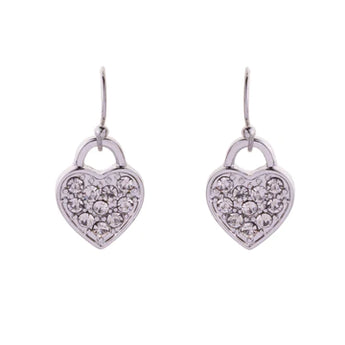 Silver Sweetheart Padlock Earrings