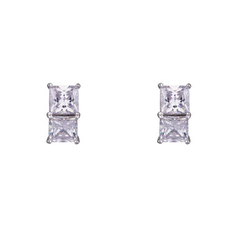 Twin Stud Crystal Earrings