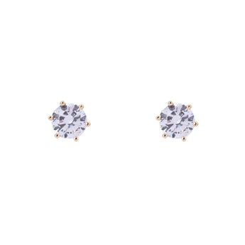 Large Gold Cubic Zerconia Studs