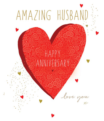 Happy Anniversary Husband Card By jaz And baz