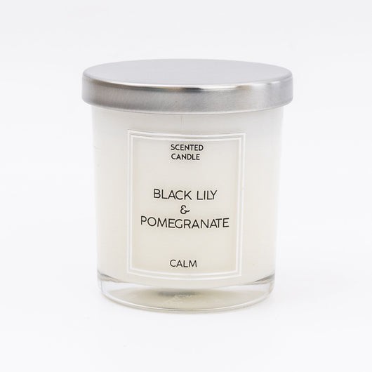 Simple Wax Filled Pot Candle Lilly & Pomegranate
