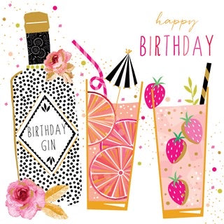 Birthday Gin  Birthday Card