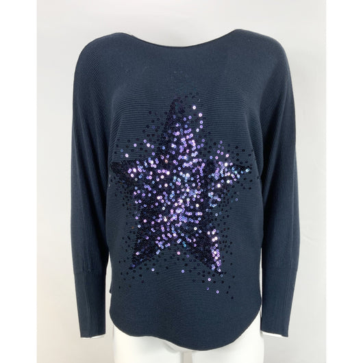Navy Sequin Star Jumper