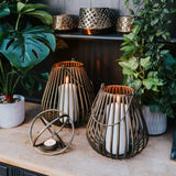 Small Teardrop Gold Lantern