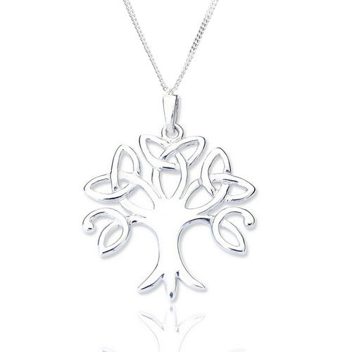 Celtic  Tree Of Life Pendant In Sterling Silver 925