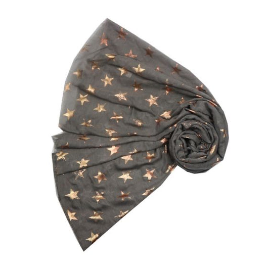 Dark Grey Antique Star Scarf