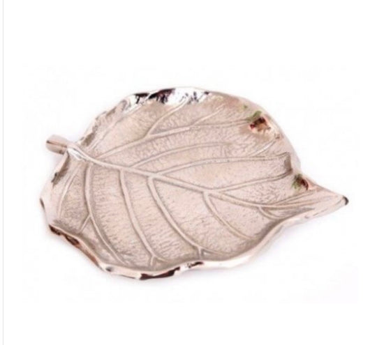 Silver Leaf Shaped Dish
