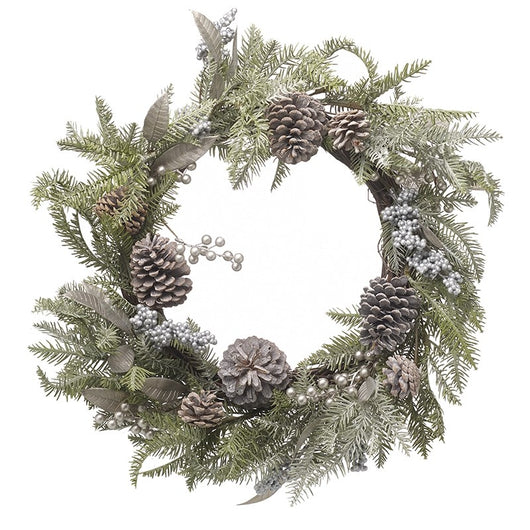 Silver & Fir Cone Wreath