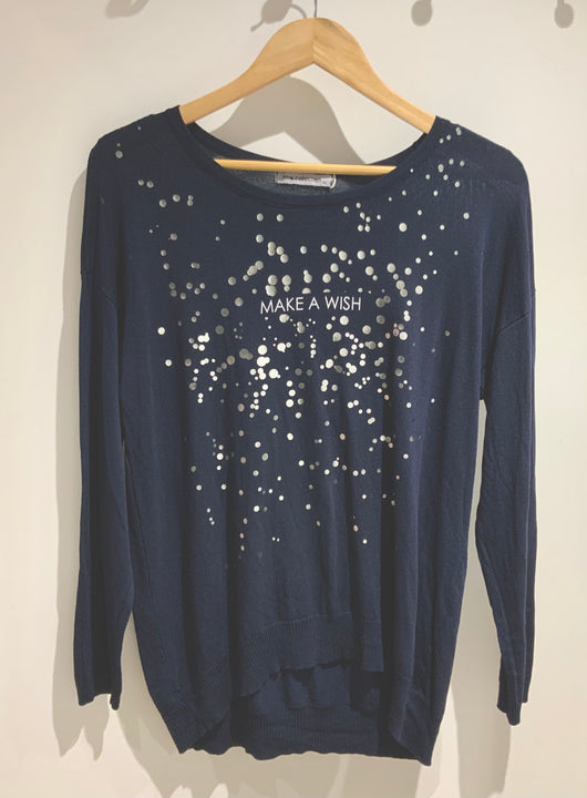 Navy Make A wish Top