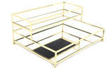 Gold Two Tier Mirror Caddy