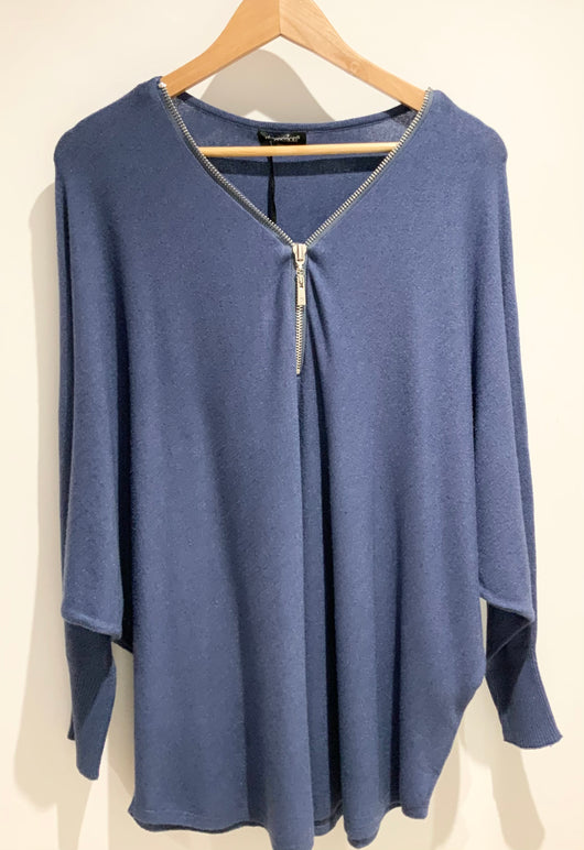 Denim Zip Jumper