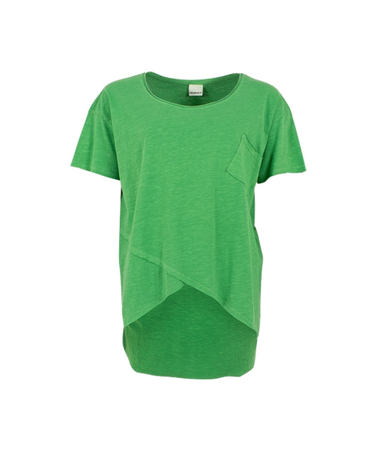 Green Cross Over Pocket T Shirt
