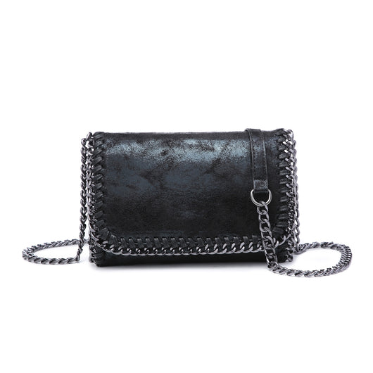 Black cross body bag with Chain detail
