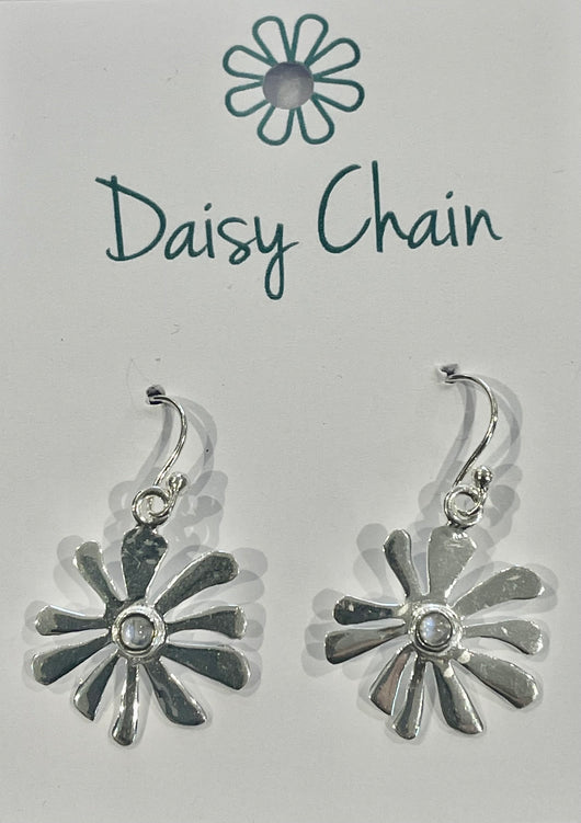 Silver 925 Daisy Earrings