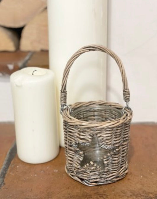 Small Woven Wicker Star Lantern