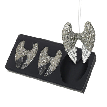 3 Glass Glitter Wings