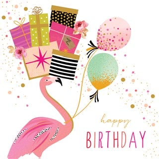 Flamingo Birthday Card
