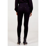 Black stretch denim high waist jeans