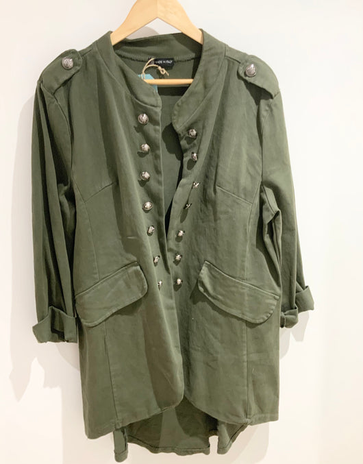 Khaki Military Style Jacket