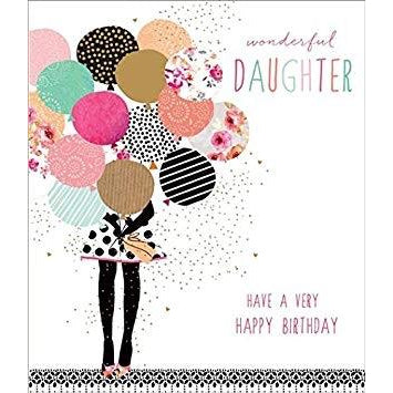 Wonderfull daughter birthday card by Jaz and baz