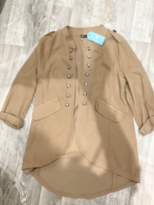 Camel Military Style Jacket
