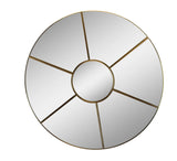 Gold Round Window Style Framed Mirror