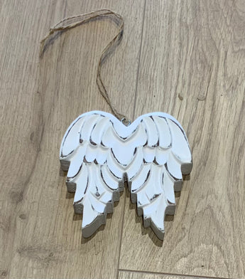 White Wooden Angel Wings