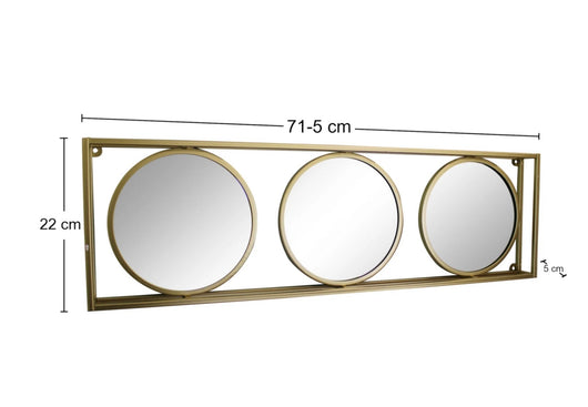 Gold Triple Framed Mirror