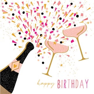 Celebrating Fizz Birthday Card