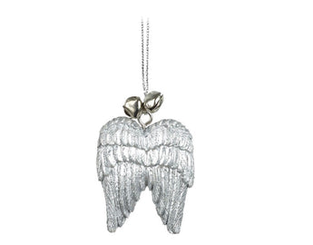Silver Angel Wings Deco
