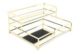 Gold Two Tier Mirror Caddy