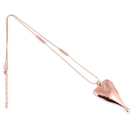 Rose Gold Long Heart Pendant